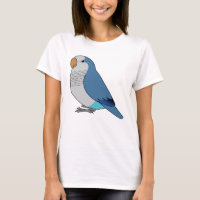 Fluffy blue quaker parrot cartoon drawing