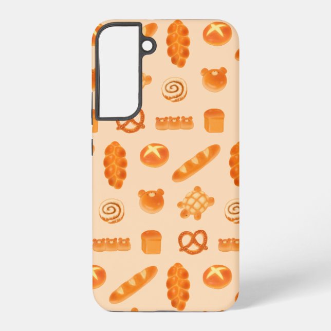 Fluffy Bread Bakery Cute Variety Baked Goods Art Samsung Galaxy S22+ Case (Back)