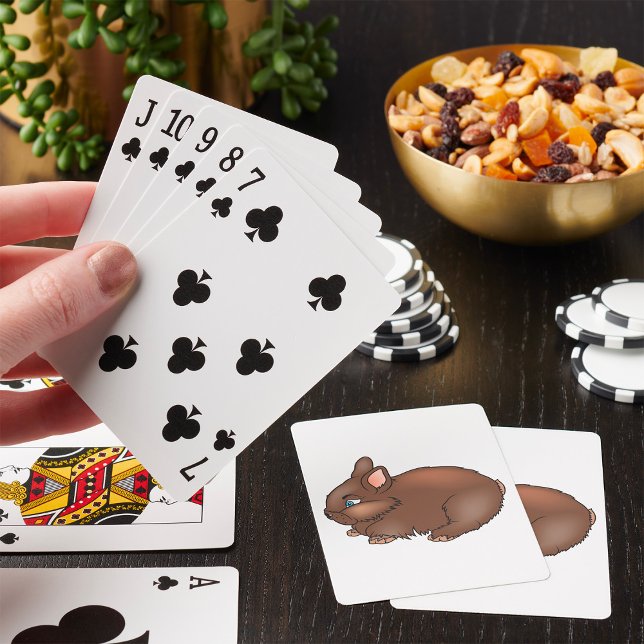 Fluffy Brown Bunny Rabbit Adorable Animal Playing Cards (Creator Uploaded)