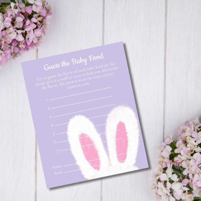 Fluffy bunny baby shower Guess the Baby Food Game (Creator Uploaded)