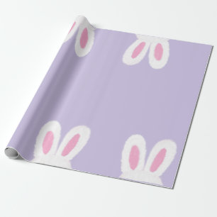Fluffy bunny baby shower wrapping paper
