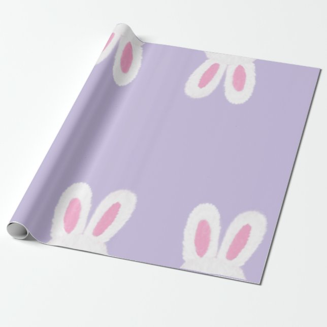 Fluffy bunny baby shower  wrapping paper (Unrolled)