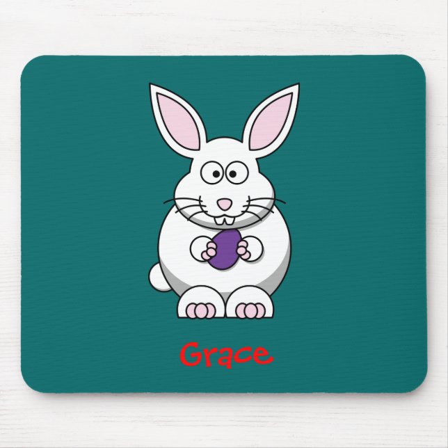 Fluffy bunny mouse pad (Front)
