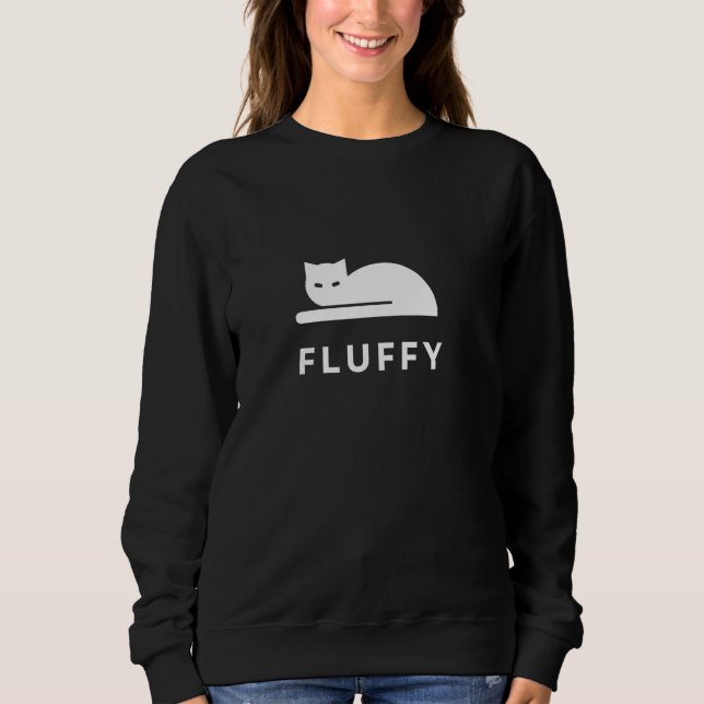 Fluffy Cat T-Shirt | Cute Funny Kitty Design  Sweatshirt (Front)