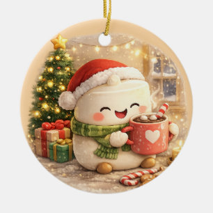 Fluffy Christmas Ceramic Tree Decoration