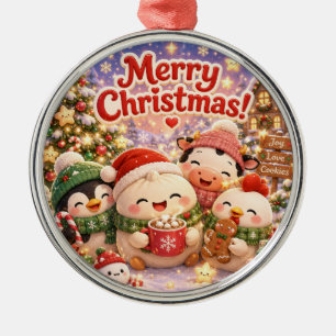 Fluffy Christmas Metal Tree Decoration