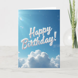 Fluffy Cloud Birthday Card