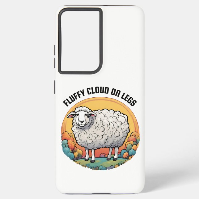 Fluffy Cloud On Legs Samsung Galaxy S21+ Case (Back)