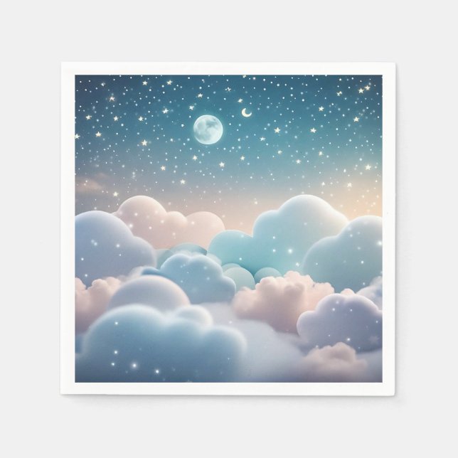 Fluffy Cloud Pastel Napkin (Front)