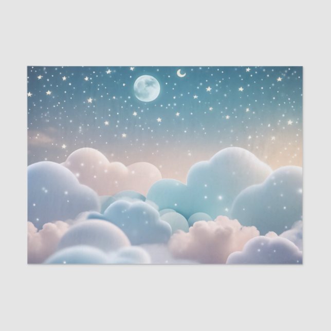 Fluffy Cloud Pastel Tissue Paper (Front)
