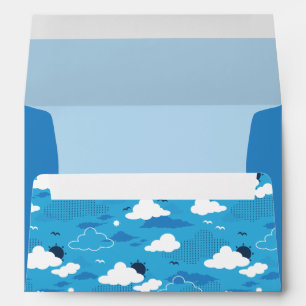 Fluffy Cloud Sunny Blue Sky Pattern Envelope