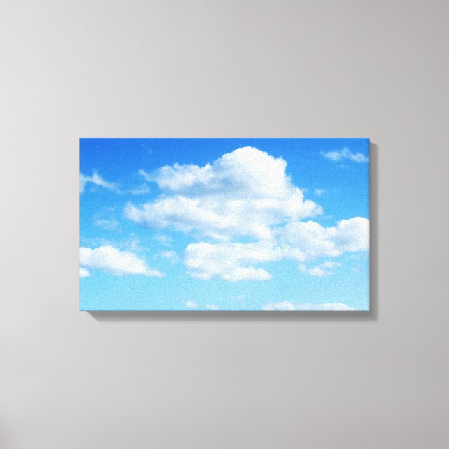 Fluffy Clouds and Blue Sky Canvas Print (Front)