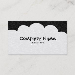 Fluffy Clouds - Black Front With Dark Grey Back Business Card