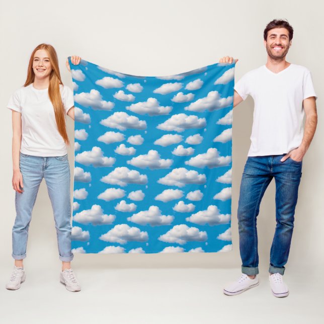 Fluffy Clouds Fleece Blanket (In Situ)