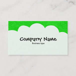 Fluffy Clouds - Green Business Card