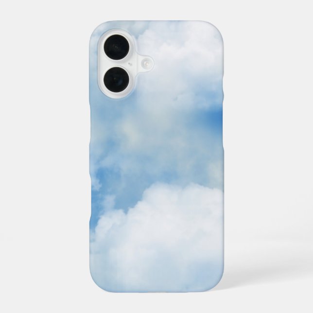 Fluffy Clouds iPhone 16 Case (Back)