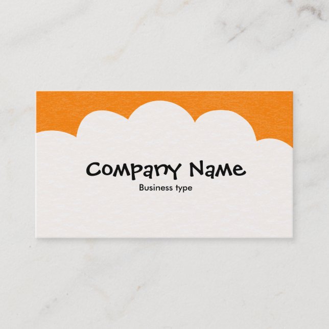 Fluffy Clouds - Orange Business Card (Front)