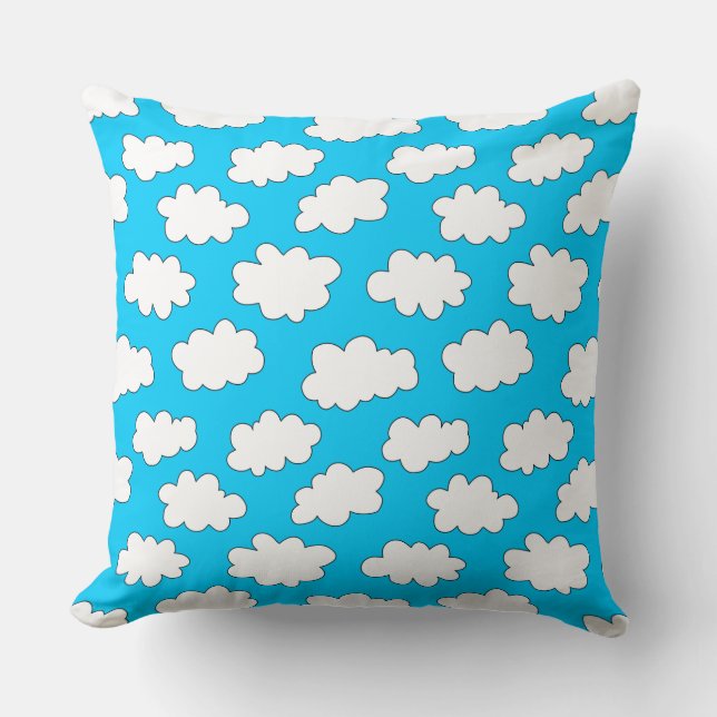 Fluffy Clouds Pattern Cushion (Front)