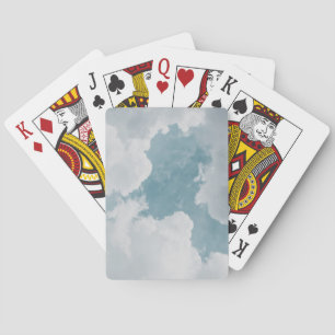 fluffy clouds playing cards