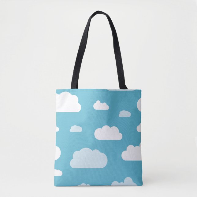 Fluffy clouds sky tote bag (Front)