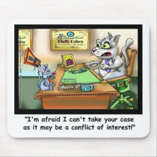 Fluffy Cohen Attorney @ Claw Funny Cat Gifts, etc Mouse Pad