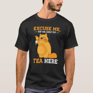 Fluffy Cranky Cat For Tea T-Shirt