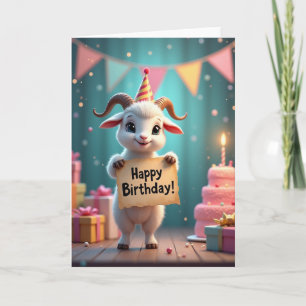 Fluffy Creature Party Card