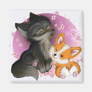 Fluffy Cuddles Magnet