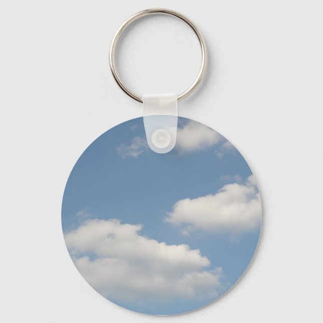 Fluffy Cumulus Clouds Keychain (Front)
