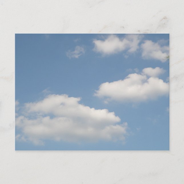 Fluffy Cumulus Clouds Postcard (Front)