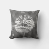 Fluffy Dandelion Black and White Flower