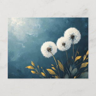 Fluffy Dandelions Painting Postcard