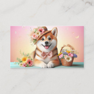Fluffy Dog with Big Eyes | Joyful Pet Image Enclosure Card