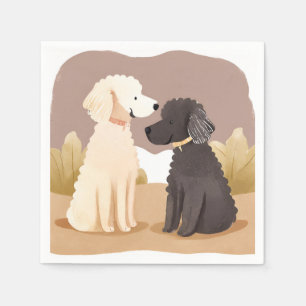 Fluffy Dogs   Pet Watercolor Painting Napkin