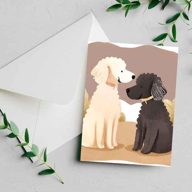 Fluffy Dogs | Pet Watercolor Painting Postcard (Creator Uploaded)