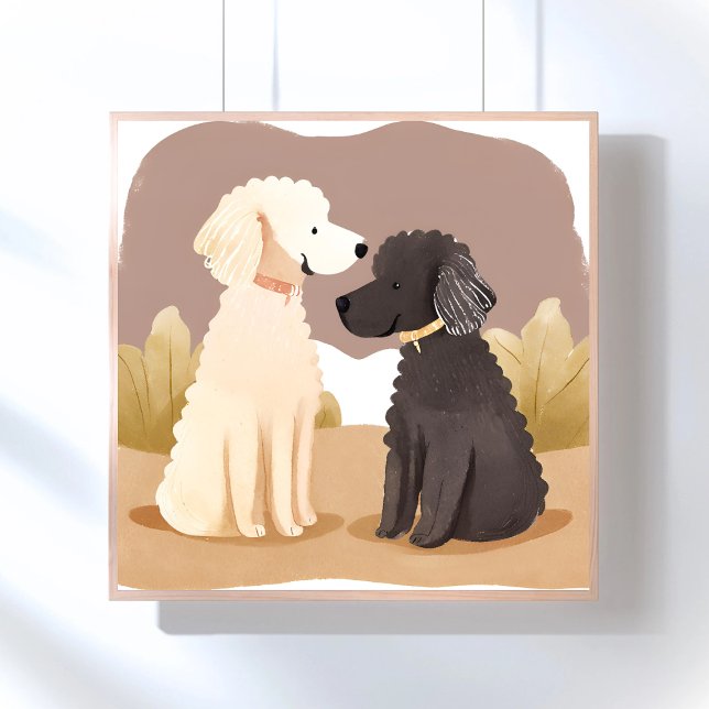 Fluffy Dogs | Pet Watercolor Painting Poster (Creator Uploaded)