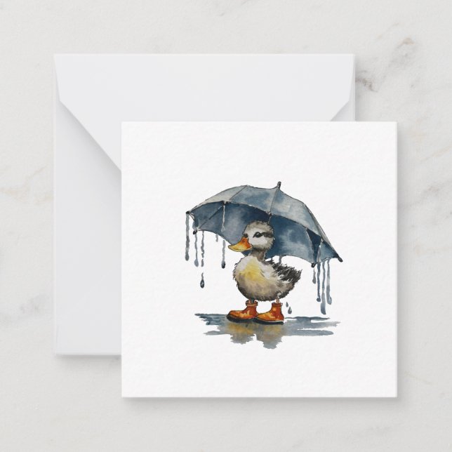 Fluffy Duckling postcard style notecard (Front)