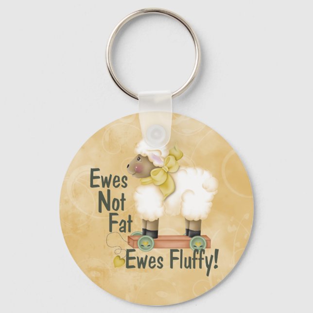 Fluffy Ewes Key Ring (Front)