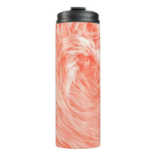 Fluffy fake textile fur thermal tumbler
