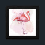 Fluffy Flamingo Gift Box<br><div class="desc">"Fluffy Flamingo" by Fab Funky. Features a single flamingo in watercolor style.</div>