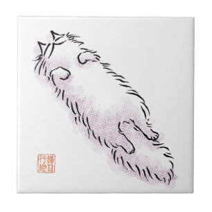 Fluffy Flop Cat Tile