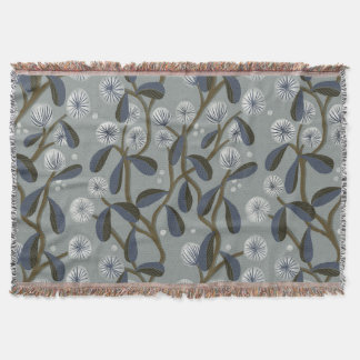 Fluffy flower pattern design throw blanket
