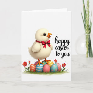 Fluffy Fowl Polka Dot Egg Card