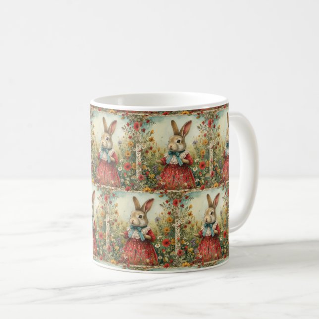 Fluffy Frolic: Bunny Coffee Delights ☕🐰 Mug (Front Right)