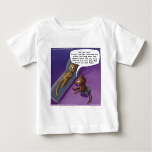 Fluffy In Therapy Funny Cat Cartoon Baby T-Shirt