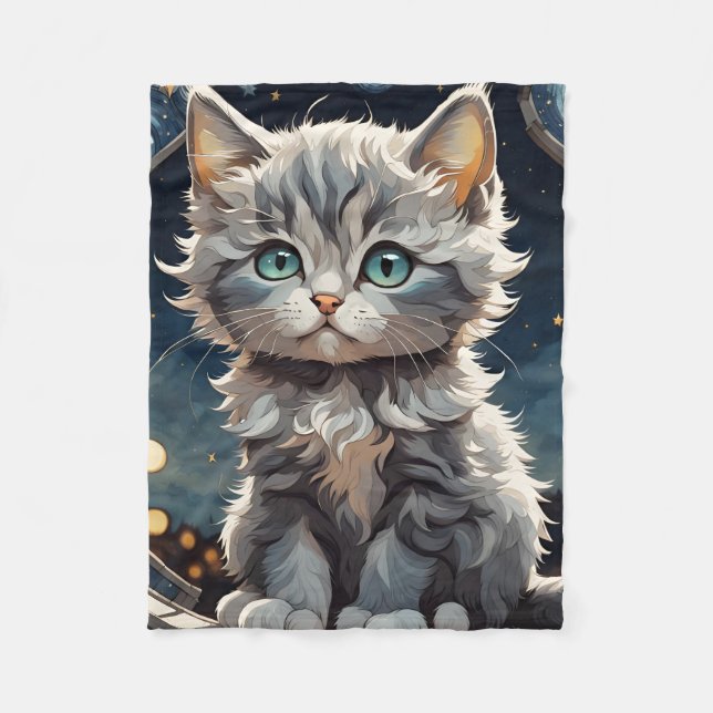 Fluffy Kitten Fleece Blanket (Front)