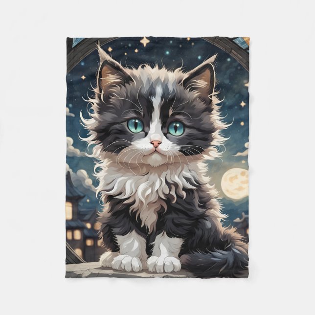Fluffy Kitten Fleece Blanket (Front)