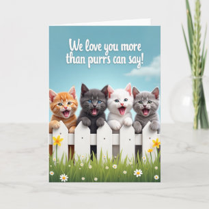 Fluffy Kitten Friends Card