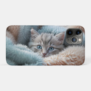 Fluffy Kitten in a Soft Blanket Case-Mate iPhone Case