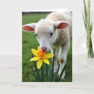 Fluffy Lamb Flower Sniff Card